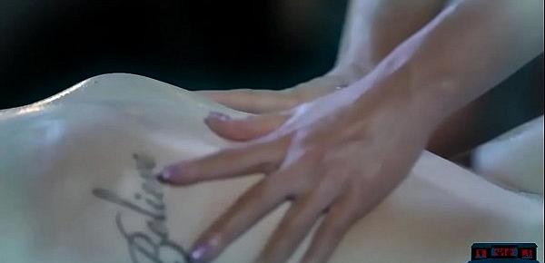  Petite teen lesbians sensual touching and massage rub